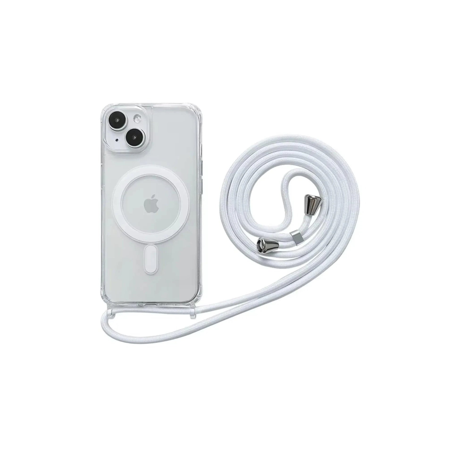 Glow Phone Coque Iphone 11 Blanc / iPhone 11 Étui MagSafe antichoc avec lanière pour iPhone 11