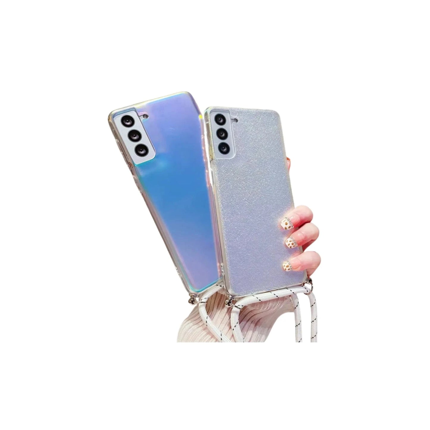 Glow Phone Coque Samsung A34 Étui de téléphone scintillant à lanière pour Samsung Galaxy A34